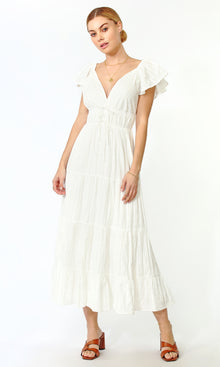 Riley Textured Cotton Maxi Dress