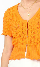 Shanti Scalloped Open Knit Cardigan