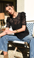 Oliver Embroidered Top w/ Cami Liner