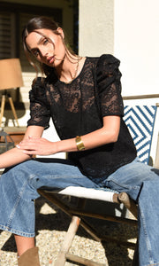 Oliver Embroidered Top w/ Cami Liner