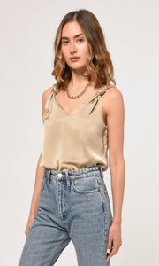 Kassi Shoulder Knot Satin Top