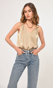 Kassi Shoulder Knot Satin Top