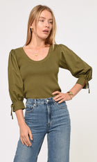 Naven Poplin Knit Mix Top