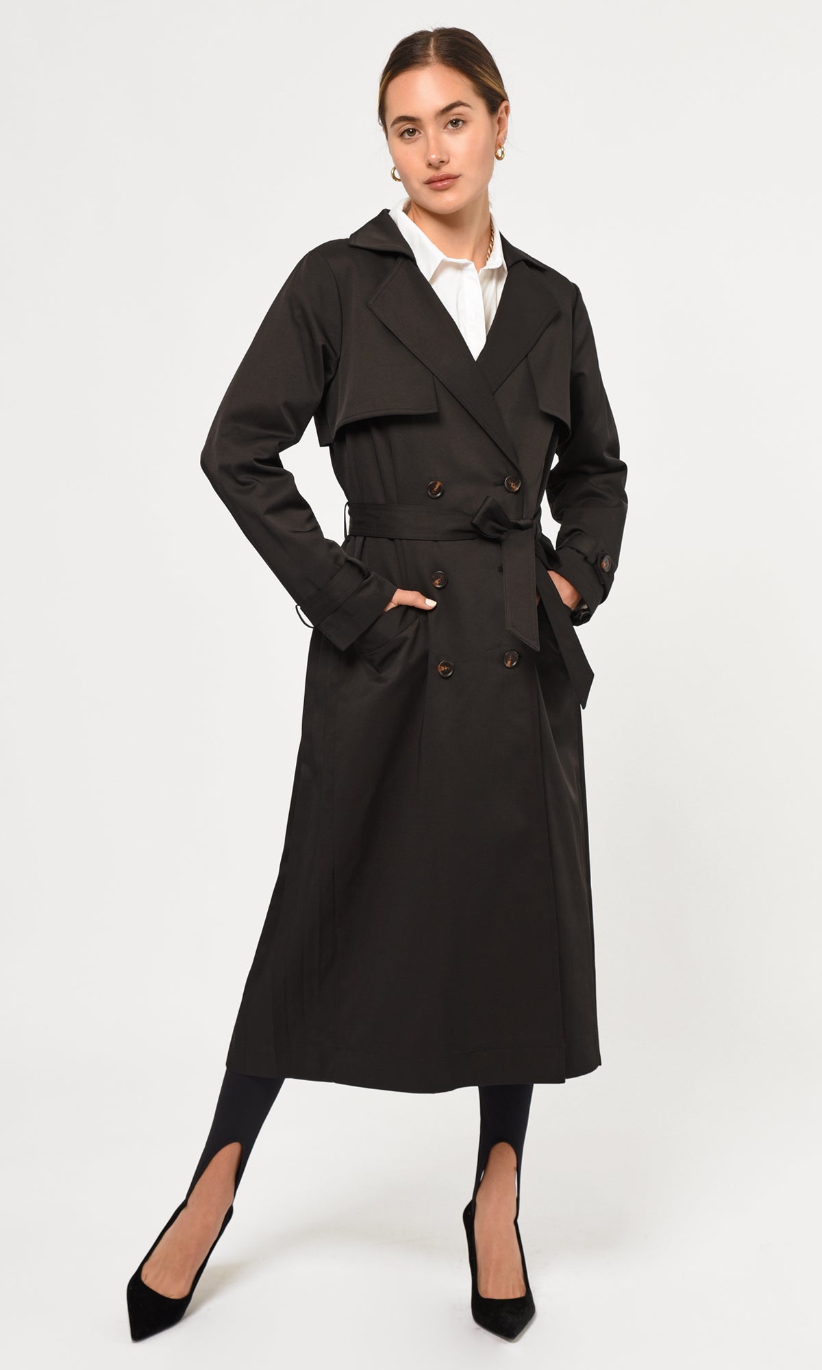 Tina Pleated Trench Coat | Greylin Collection – Greylin Collection ...