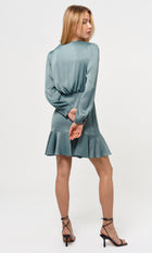 Joanne Ruched Satin Dress