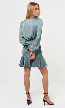 Joanne Ruched Satin Dress