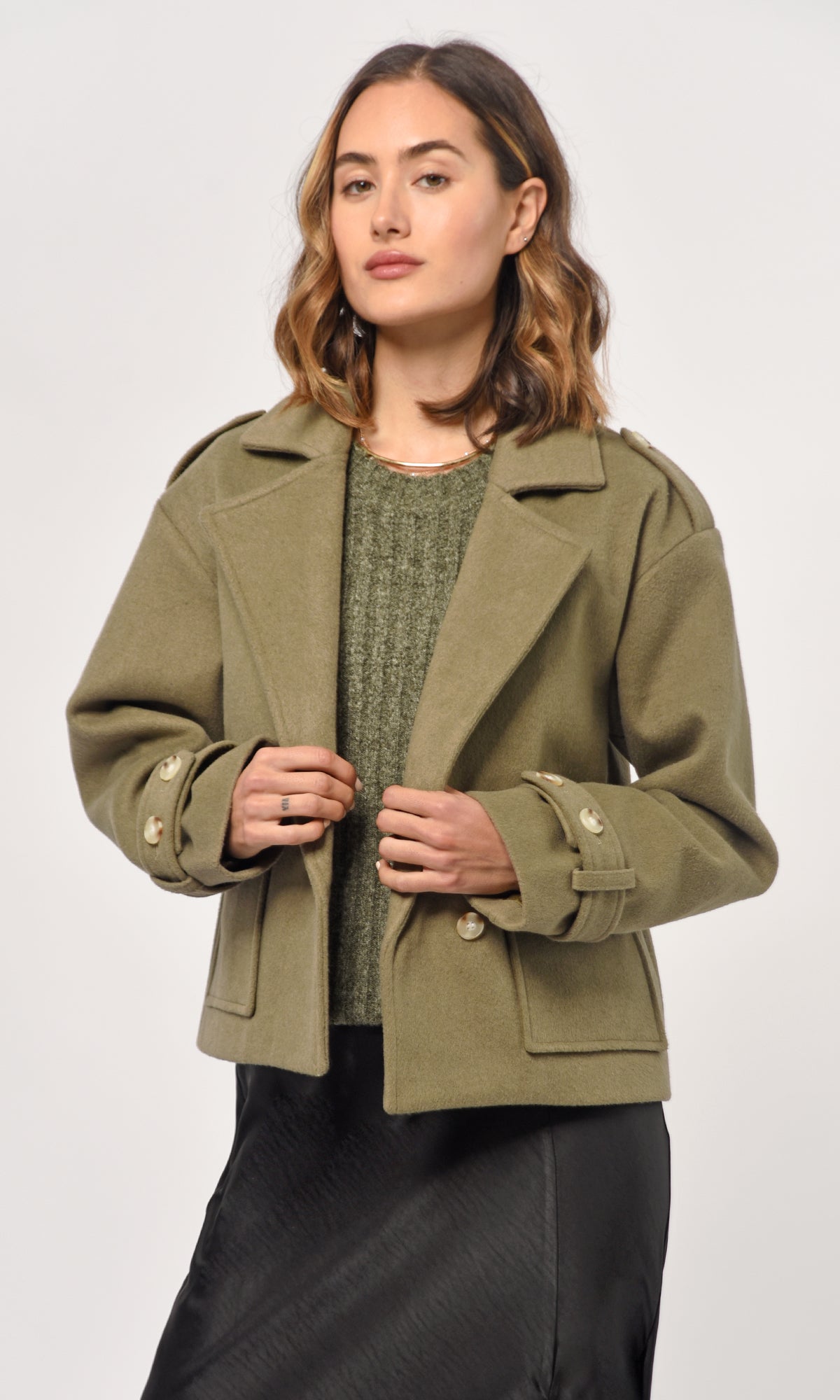Phillips Brushed Wool Blend Jacket  Greylin Collection – Greylin
