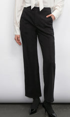 Augustine Brushed High Waist Straight Trouser
