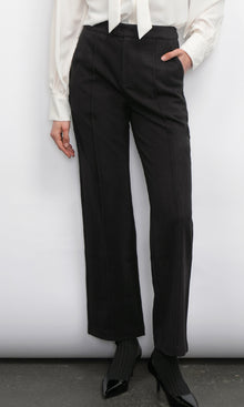 Augustine Brushed High Waist Straight Trouser
