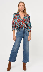 Lourdes Wrap Front Eco Satin Blouse