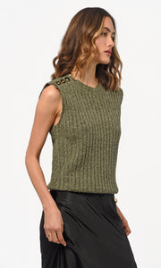 Yale Melange Sweater Knit Top