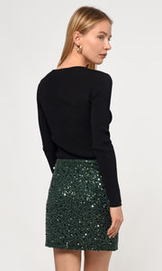 Bennie Beaded Mini Skirt