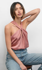 Lucinda Satin Halter Top