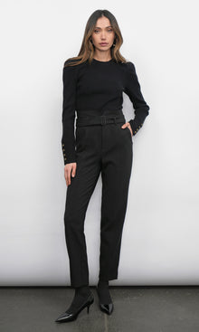 Abilene Belted Paper Bag High Waist Pants