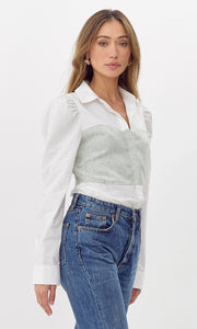 Nora Smocked Linen Shirt