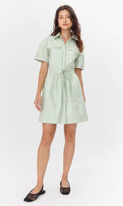 Rita Poplin Waist Tie Shirt Dress