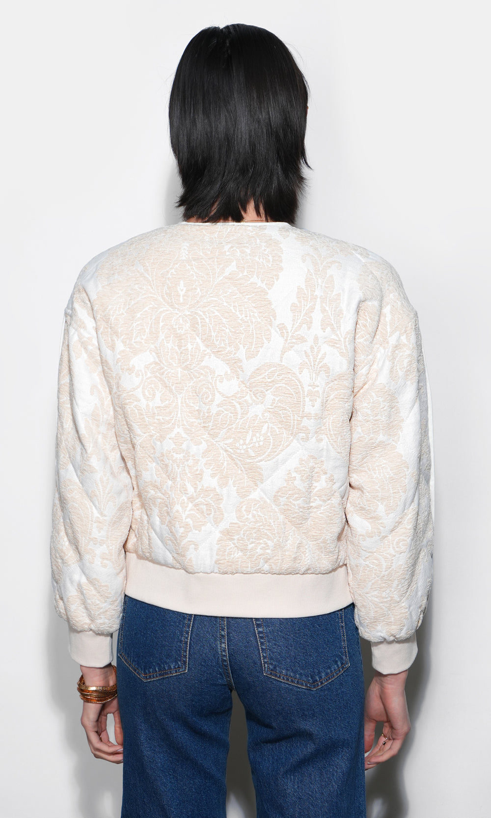Micah Embroidered Quilted Bomber Jacket