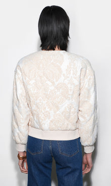 Micah Embroidered Quilted Bomber Jacket