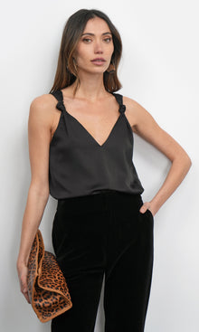 Kassi Shoulder Knot Satin Top