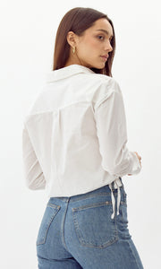 Eslee Poplin Drawstring Top