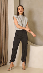 Arieta Sleeveless Funnel Knit Top