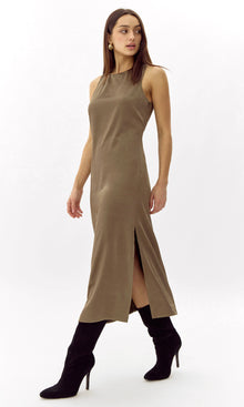 Trina Satin Midi Dress