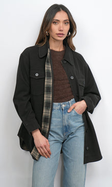 Aly Glen Plaid Cozy Soft Shirt Jacket