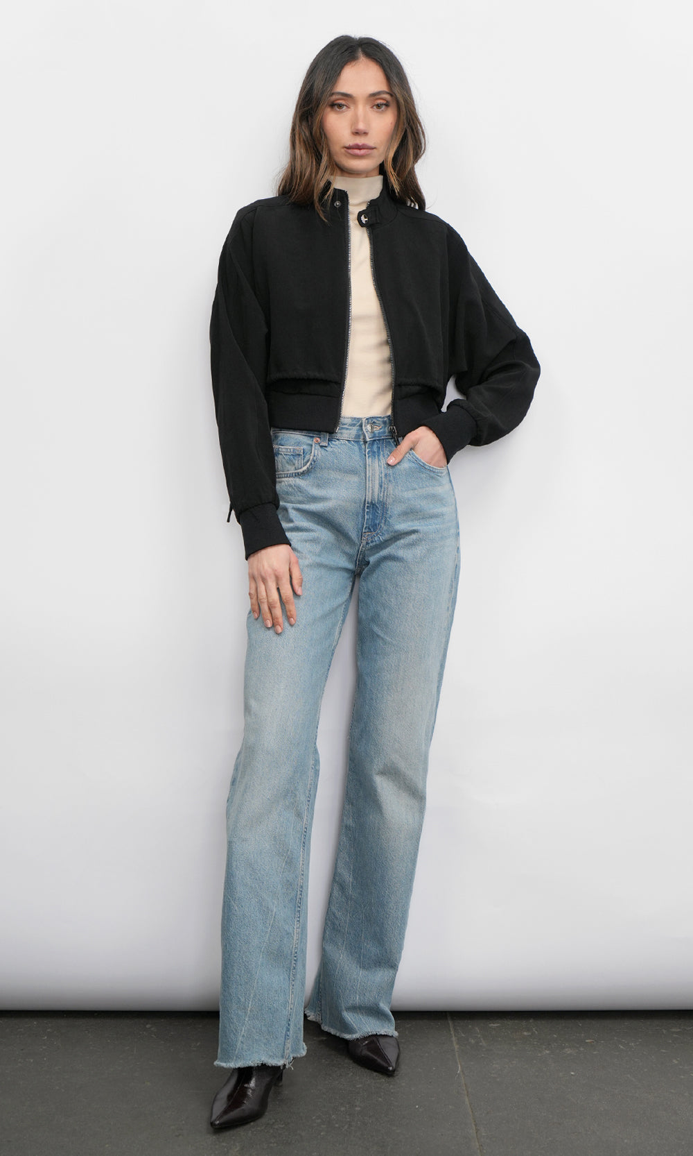 ジャケット・アウター luster far bomber jacket black Farla Bomber Black Jacket | Greylin Collection