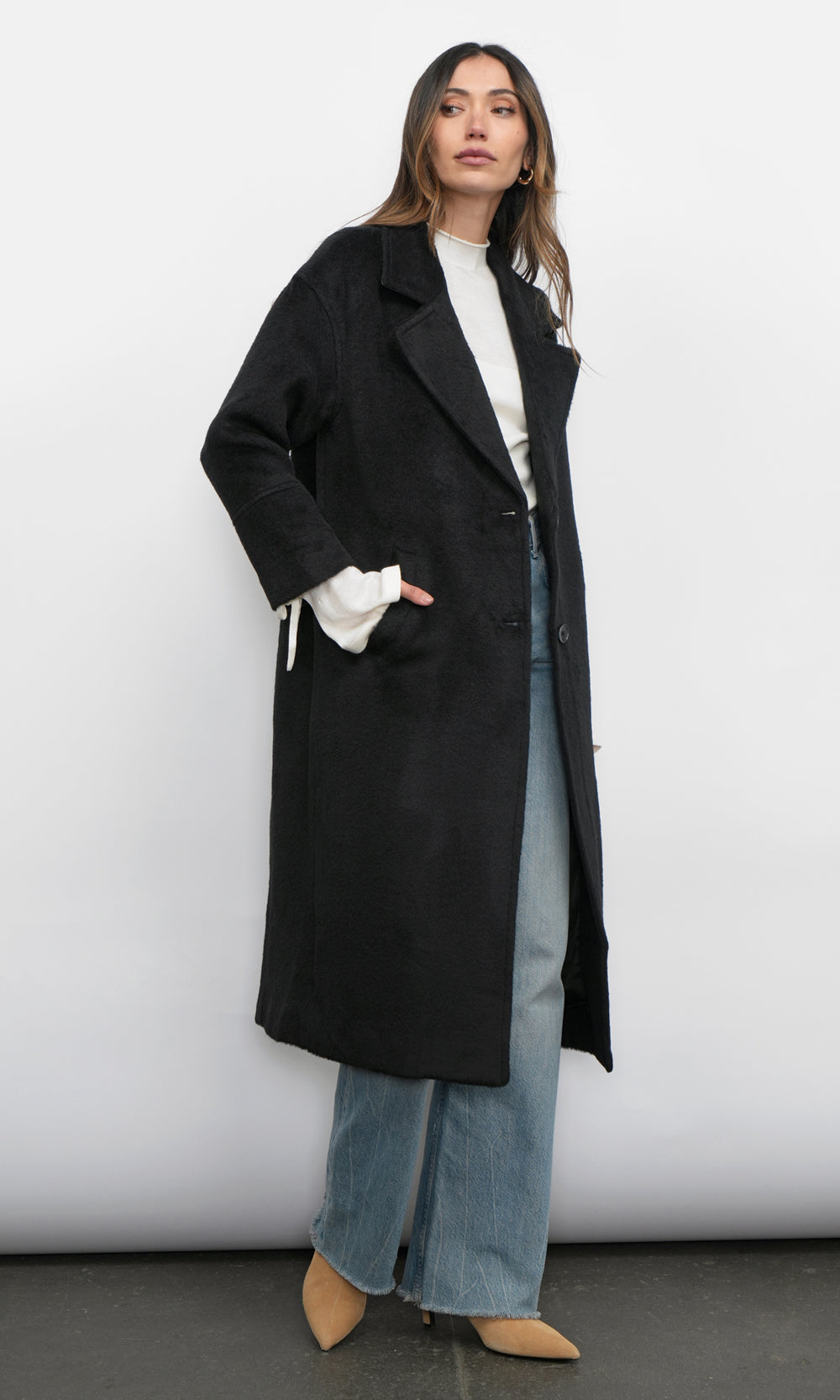 【bibliotherk】24aw long coat Bryce 3/4 Sleeve Long Coat | Greylin Collection