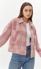 Nate Cozy Plaid Cropped Jacket