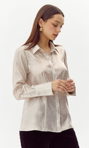 Belmont Slim Metallic Button Down Shirt