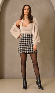 Lina Fuzzy Knit Halter Top