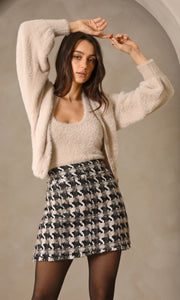 Lina Fuzzy Knit Halter Top