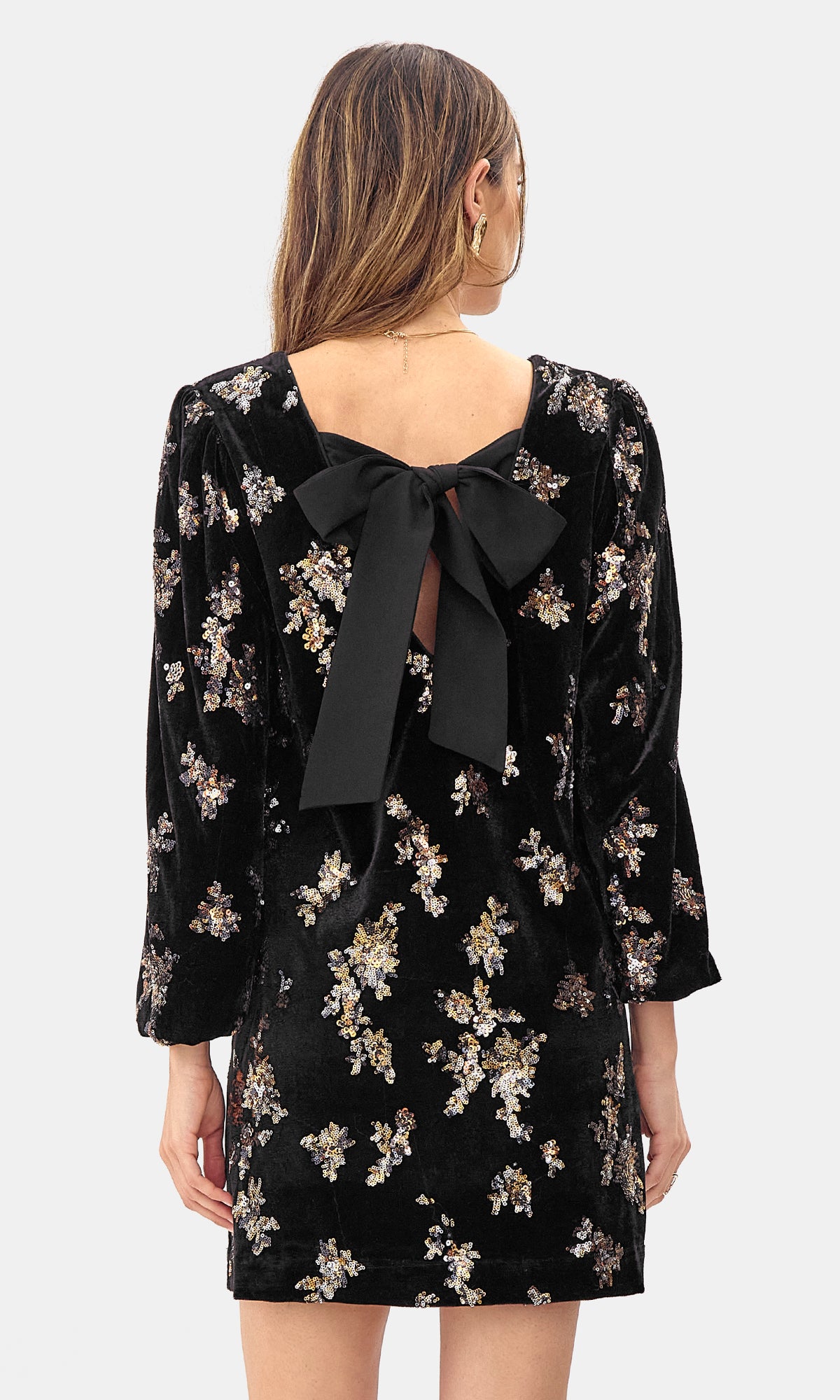 Helena Velvet Sequin Mini Dress