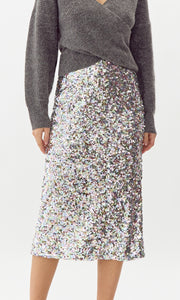 Lacey Sequins Midi Skirt