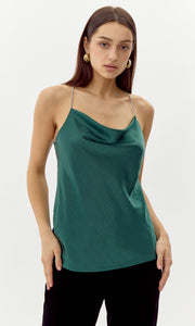 Kansas Jeweled Cowl Cami Top