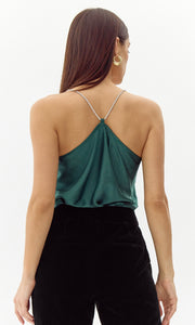 Kansas Jeweled Cowl Cami Top