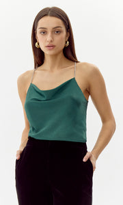 Kansas Jeweled Cowl Cami Top