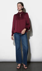 Mika Textured Smocked Neck Blouse