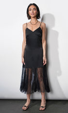 Freya Slip Dress W/ Sheer Godet Skirt