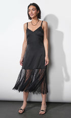 Freya Slip Dress W/ Sheer Godet Skirt