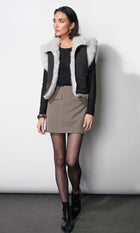 Clara Faux Fur Lined Padded Zip Up Vest