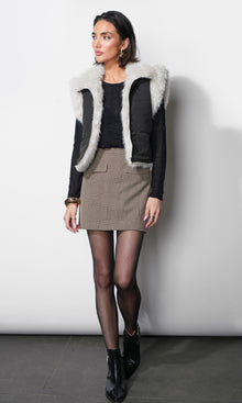 Clara Faux Fur Lined Padded Zip Up Vest