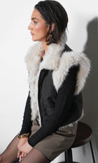 Clara Faux Fur Lined Padded Zip Up Vest
