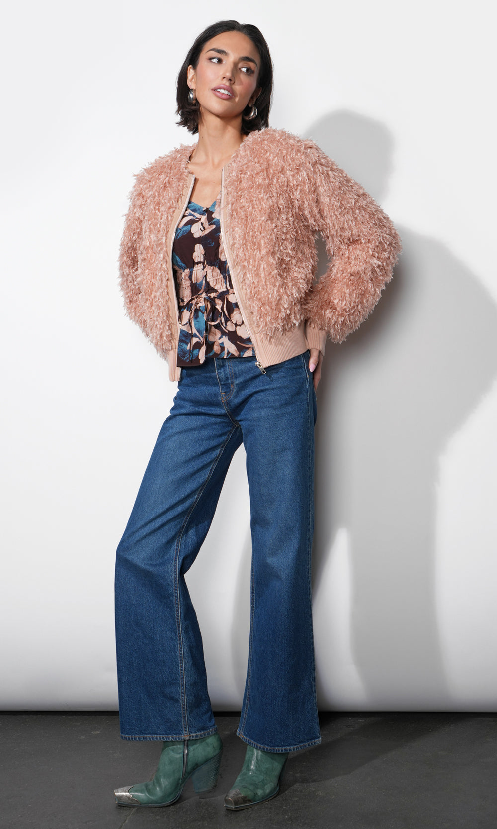 Imani Shaggy Rib Hem Jacket