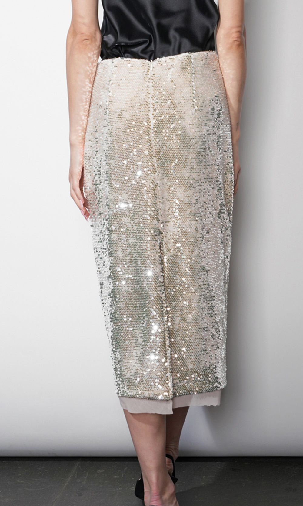 Gianna Velvet Sequin Midi Skirt | Greylin Collection