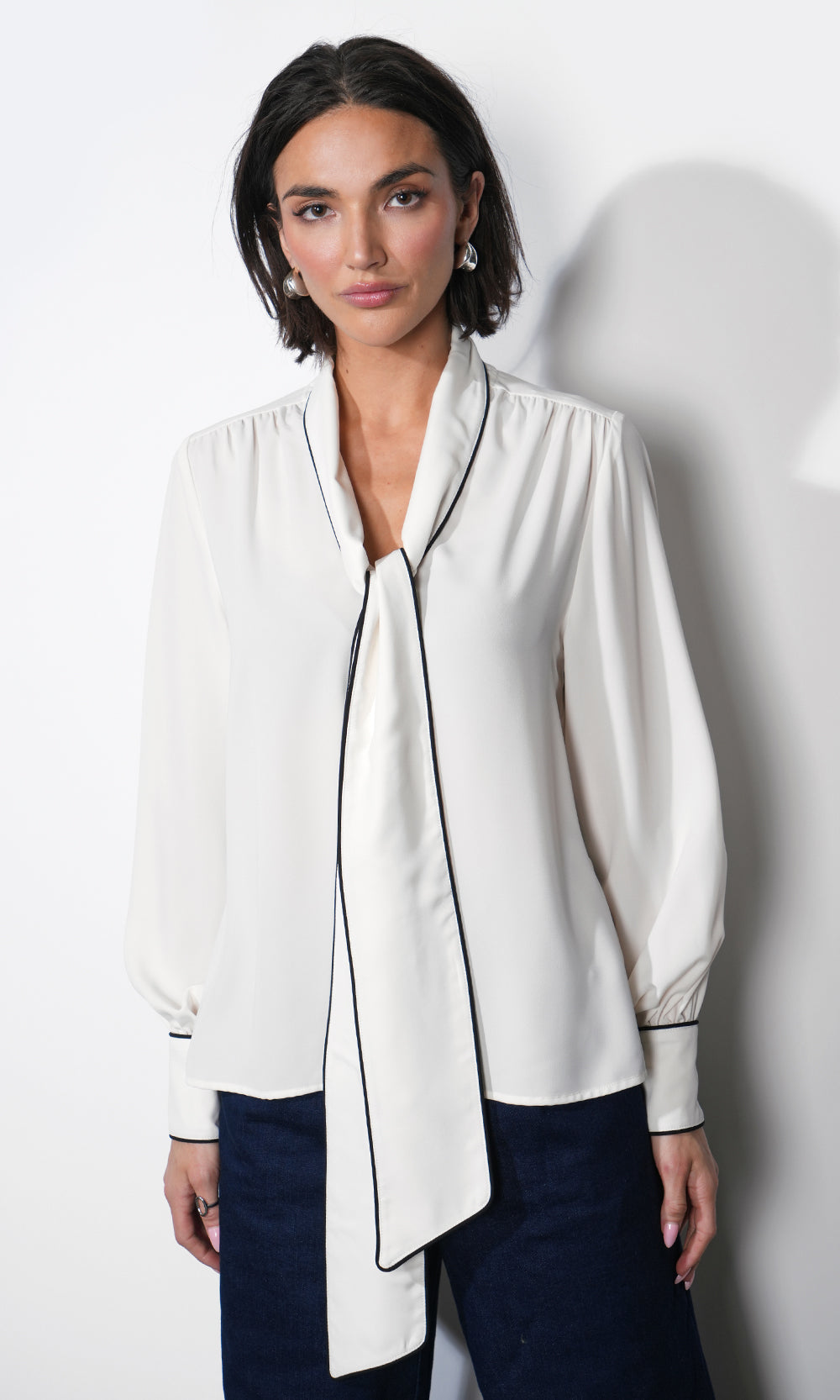 Shai Tie Neck Blouse | Greylin Collection