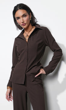 Margot Button Up Rib Knit Top