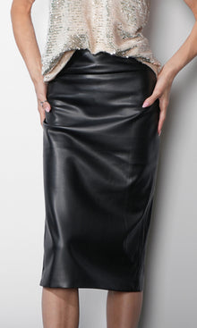 Emery Faux Leather Pencil Skirt