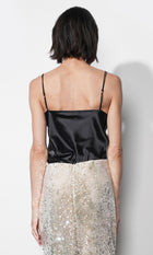 Charlotte Cowl Neck Cami W/ Lace